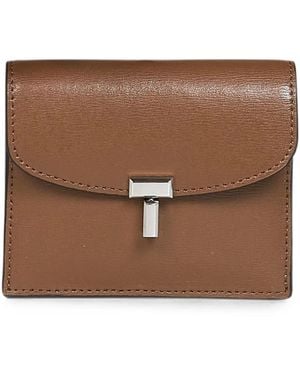 TOTEME T-Lock Leather Wallet - Brown