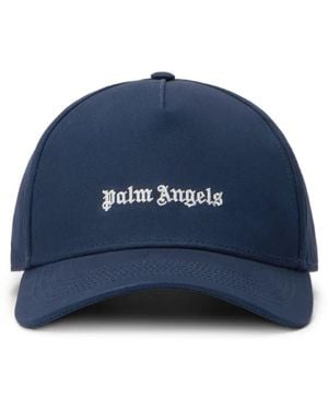 Palm Angels Embroidered-Logo Cap - Blue