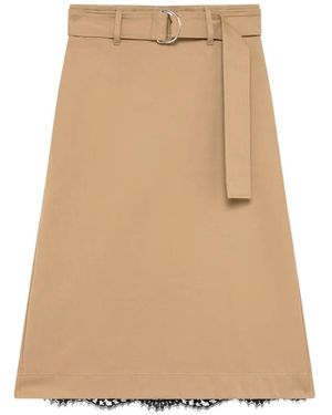 MSGM Gonna Midi Con Cintura - Neutro