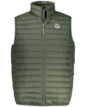North Sails Gilet Matelassé À Logo - Green