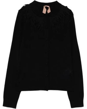 N°21 Cárdigan Con Detalle De Broche - Negro