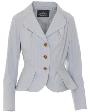Vivienne Westwood Striped Buttons Jacket - Grey