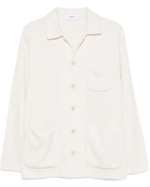 Lardini Cardigan Mit Aufgesetzten Taschen - Weiß