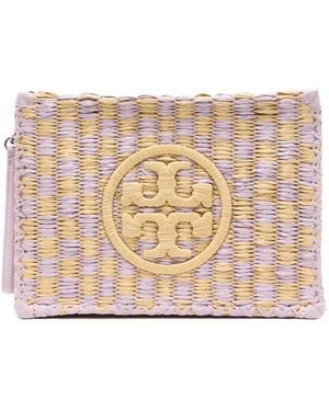 Tory Burch Ella Clutch Bag - Natural