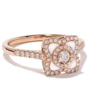 De Beers アンシャンテロータス マザーオブパール&ダイヤモンド リング 18kローズゴールド - ホワイト