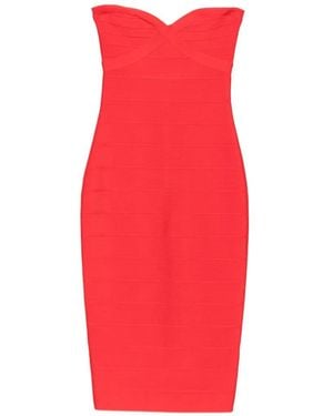 retroféte Strapless Bandage Midi Dress - Red