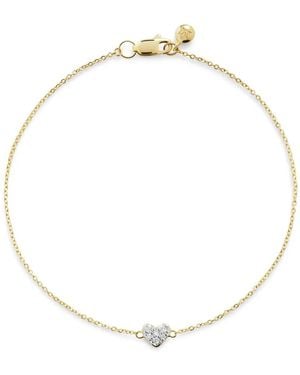 Monica Vinader Bracciale Heart Mini Con Diamanti - Bianco