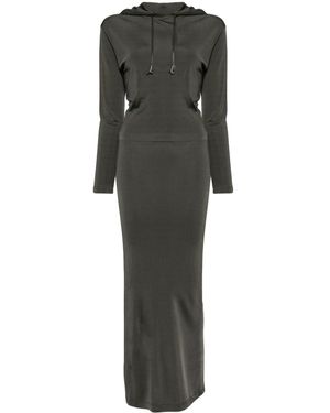 Dion Lee Women Gathered Hoodie Dress - Grey