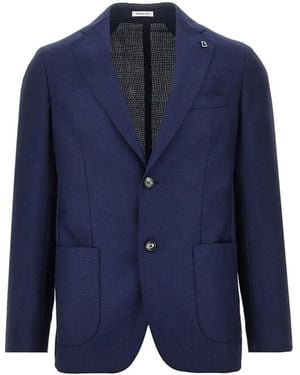 BRERAS Milano Patch Pocket Blazer - Blue