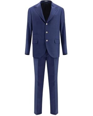 Brunello Cucinelli Single-Breasted Suit - Blue