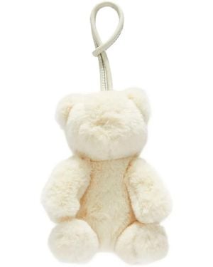Furla Allegra Teddy-Bear Charm Keyring - White