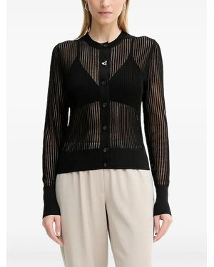 Aeron Cárdigan Constant de canalé - Negro