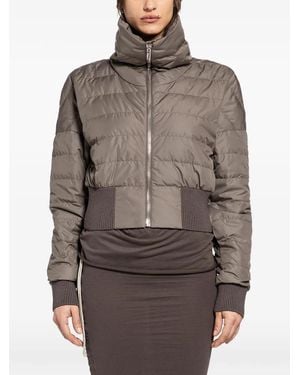 Rick Owens X Moncler Quilted Cropped Jacket - Grey