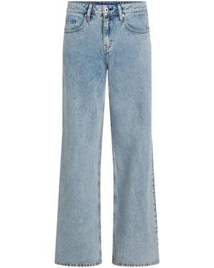 Karl Lagerfeld ミッドライズ ワイドジーンズ - ブルー