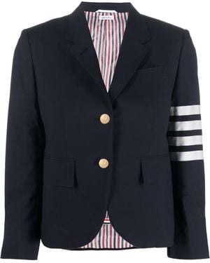 Thom Browne Twill Alto Blu Blu A Buco Dell'Arma