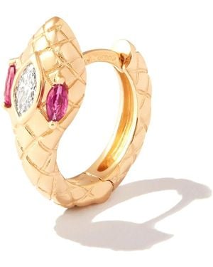 Jacquie Aiche Orecchino Head Snake - Metallizzato