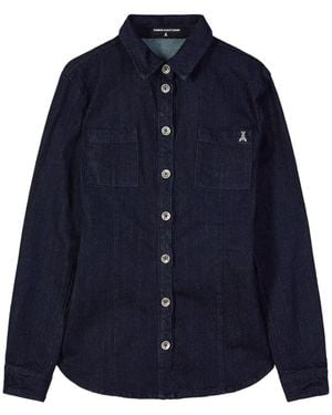 Patrizia Pepe Rinse-Wash Denim Shirt - Blue