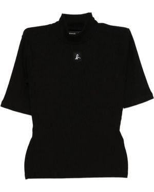 agnès b. Logo-Patch Top - Black