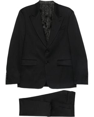 Etro Cotton Single-Breasted Suit - Black