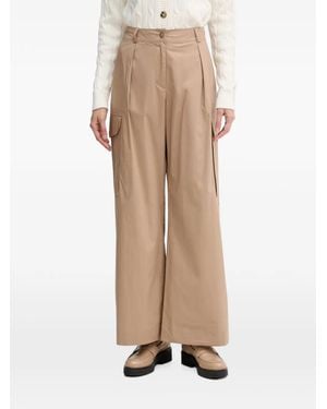 Blauer Caryll Pleated Cargo Palazzo Trousers - Natural