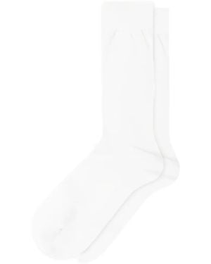 Pantherella Ribbed Egyptian Cotton Socks - White