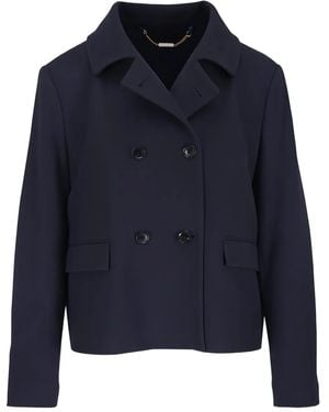 Kiton Double-Breasted Jacket - Blue