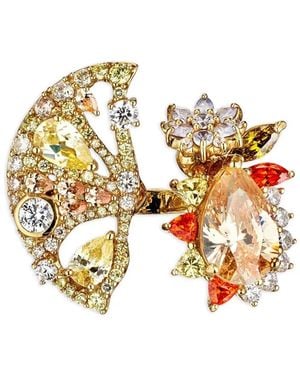 Anabela Chan Lemon Slice Ring Aus 18Kt-Vermeil Mit Schmucksteinen Und Diamanten - Mettallic
