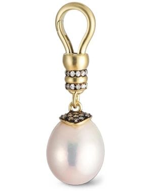 Sylva & Cie Embellished Pearl Pendant - Metallic