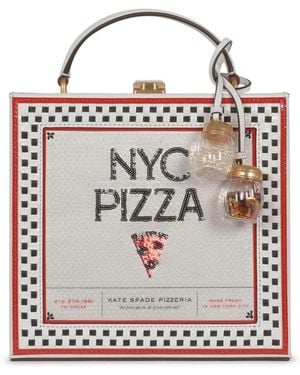 Kate Spade Slice 3d Pizza Box Tote Bag - White