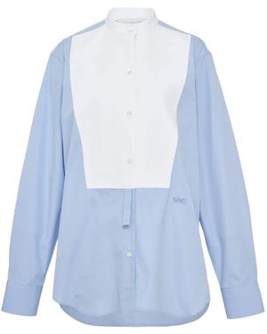 Stella McCartney Long-Sleeve Cotton Shirt - Blue