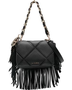 La Carrie Isabel Fringed Mini Bag - Black