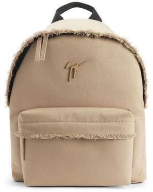 Giuseppe Zanotti Bud Logo-Plaque Backpack - Natural