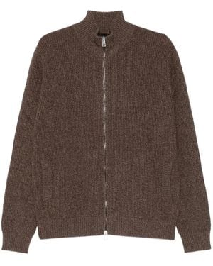 Roberto Collina Ribbed Cardigan - Brown