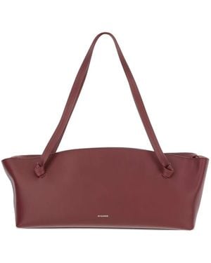 Jil Sander Knotted Top-Zip Bag - Purple