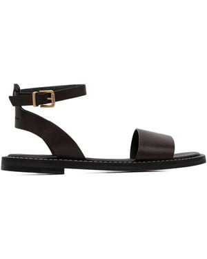 Marc O' Polo Ankle-Strap Leather Sandals - Black