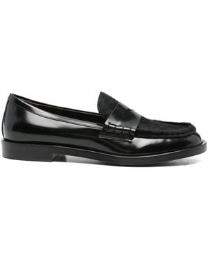 Roberto Festa Leather Fur Loafers - Black