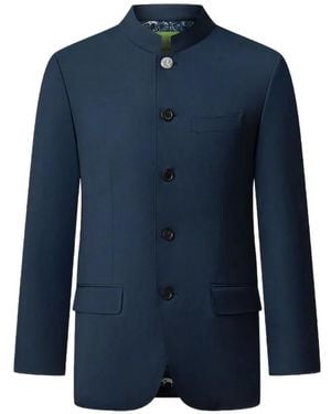 Shanghai Tang Five-Button Jacket - Blue