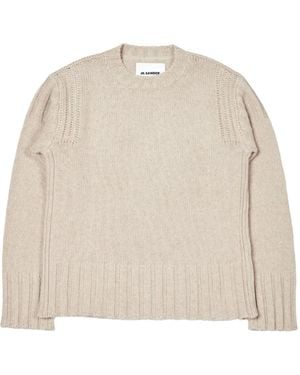 Jil Sander Ribbed-Knit Jumper - Natural