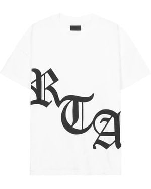 RTA Camiseta Old English con logo - Blanco