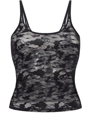 DIESEL Kirsten Lace-Patterned Camisole Top - Black