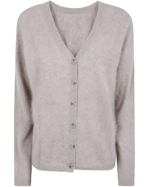 ABSOLUT CASHMERE V-Neck Cashmere Cardigan - Grey