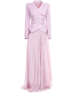 ARAFTU Vestido Con Doble Botonadura - Rosa