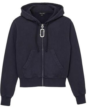 Marc Jacobs Pop J Marc Cropped Zip-Up Hoodie - Blue