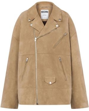 Moschino Leather Jacket - Natural