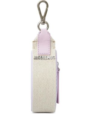 Jacquemus Le Peru Leather-Trimmed Keyring - White