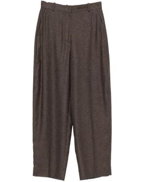 TOTEME High-Waisted Wide-Leg Pants - Gray