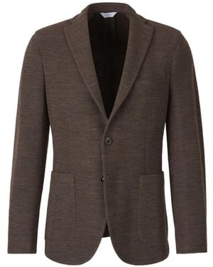Boglioli Notched-Lapel Single-Breasted Blazer - Brown