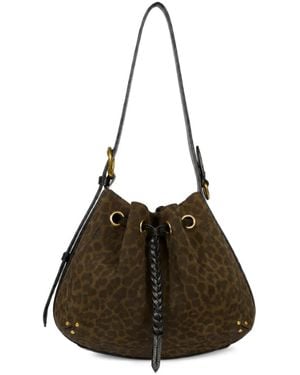Jérôme Dreyfuss Andy Schultertasche Mit Leopardenprint - Braun