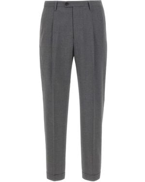 Devore Pantaloni Con Pieghe - Grigio