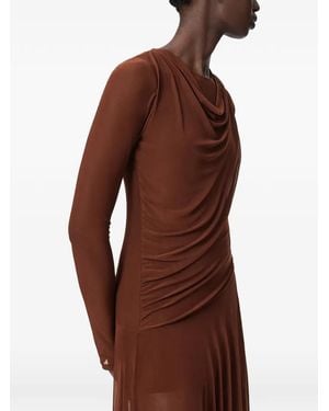 AllSaints Draped Asymmetric Dress - Brown